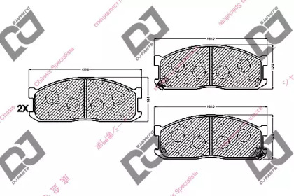 Комплект тормозных колодок DJ PARTS BP1255